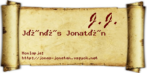 Jónás Jonatán névjegykártya