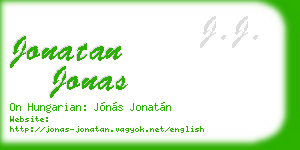 jonatan jonas business card