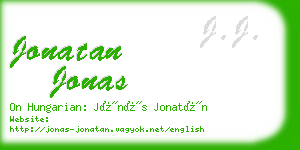 jonatan jonas business card